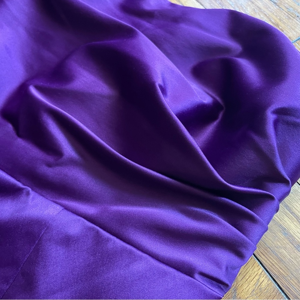 Limited Strapless Purple Dress Satin / Size 8 - Picture 2 of 6